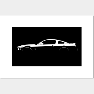 Ford Mustang Shelby GT500 (2007) Silhouette Posters and Art